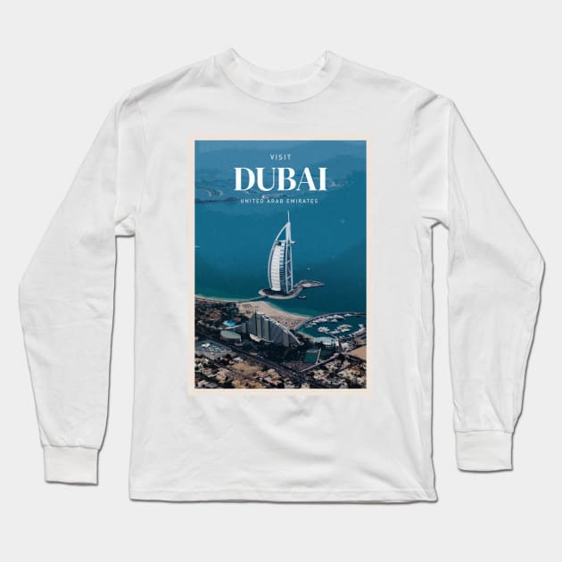 Visit Dubai Long Sleeve T-Shirt by Mercury Club